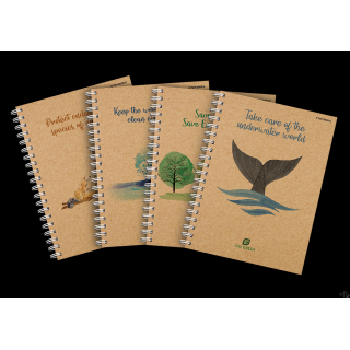 Kołozeszyt TOP 2000 GO GREEN A4 80k 70g okładka kraft 225g fsc kratka z marginesem 400155221