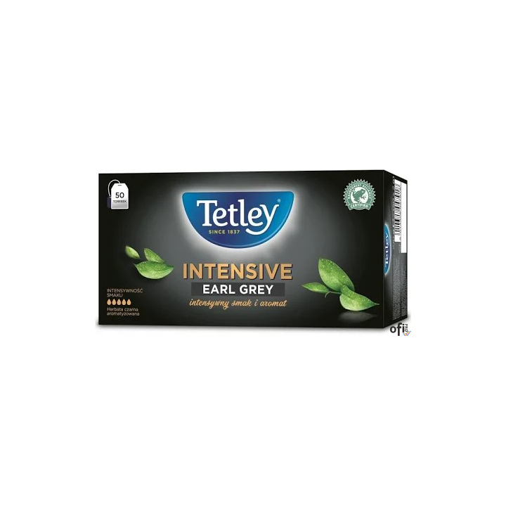 Herbata TETLEY INTENSIVE EARL GREY czarna 50 saszetek z zawieszką