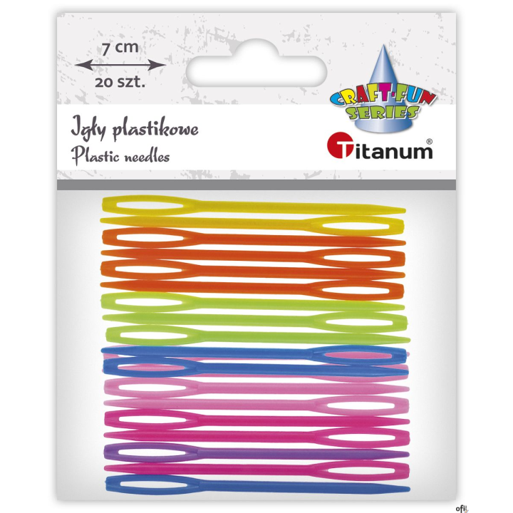 Igły Titanum Craft-Fun Series igły plastikowe 20szt/7cm plastik 20 sztuk 623531