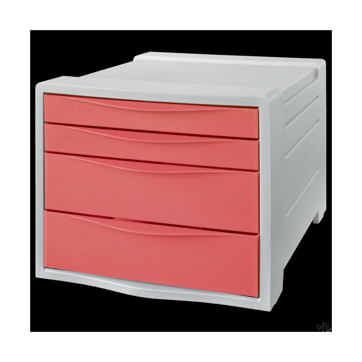 Pojemnik z szufladami Esselte ColourBreeze, koralowy 628457