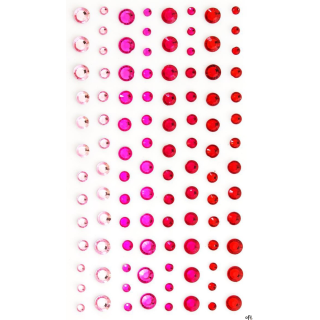 Kryształki samoprzylepne 3-6mm czerwone (104) 251110 GALERIA PAPIERU