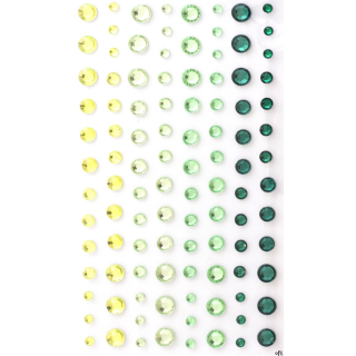 Kryształki samoprzylepne 3-6mm zielone (104) 251112 GALERIA PAPIERU