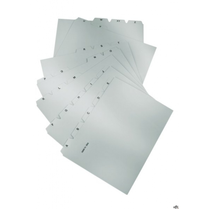 Przekładki HAN Kartei, PP, A4, do kartoteki, A-Z, 25 kart, szare HN984-13