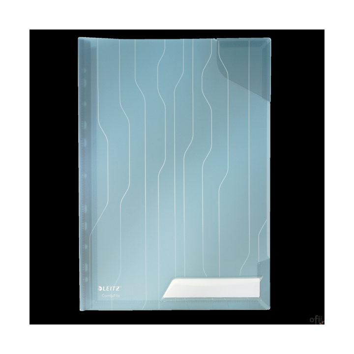 Folder Leitz Combifile, usztywniony, niebieski przezroczty, folia 3 szt., 200 mic., 47280035