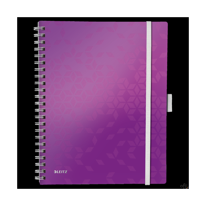 Kołonotatnik Be Mobile LEITZ WOW PP A4 80k fioletowy 46450062