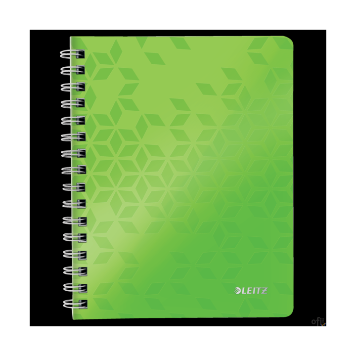 Kołonotatnik w kratkę A5 PP Leitz WOW, zielony 46410054
