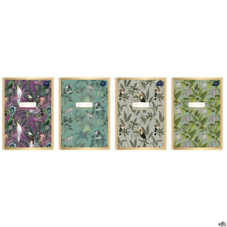 Brulion A4 96k kratka 70g METALLIC GOLD