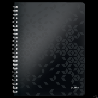 Kołonotatnik w kratkę A4 PP Leitz WOW, czarny 46380095