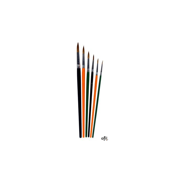 Pędzle 252A okrągłe 6 szt. rozm. 1-11, 6 szt. GRAND 170-1420