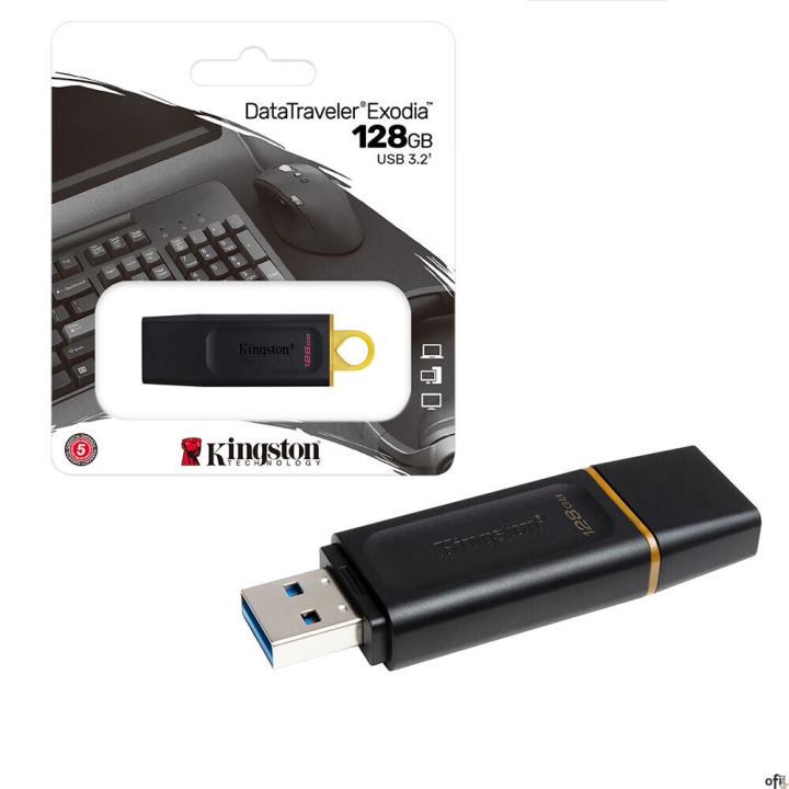 Pamięć Pendrive KINGSTON 128GB USB 3.2 Data Traveler Exodia czarny