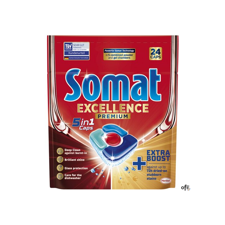 SOMAT Tabletki do zmywarki 24 szt. Exellence 5in1  08230
