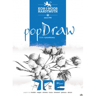 Blok rysunkowy POP DRAW A4 30 arkuszy 180g BLO-RYA4PO 9920/5