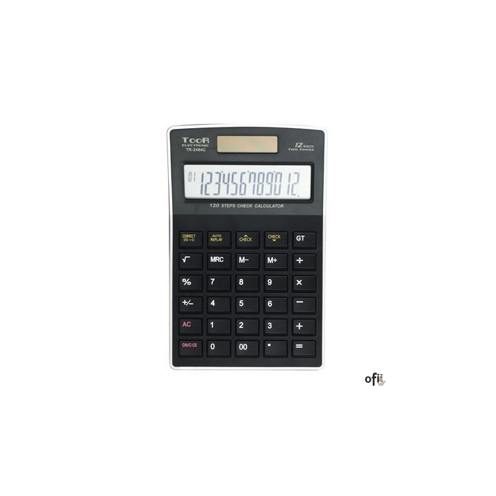 Kalkulator TOOR TR-2464C, 12 pozycyjny, funkcja sprawdzania 120-1476