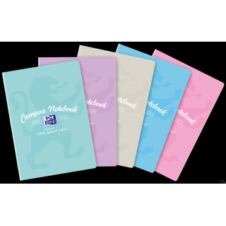 Zeszyt OXFORD CAMPUS A4 60k 90g pastel kratka z marginesem 400160108