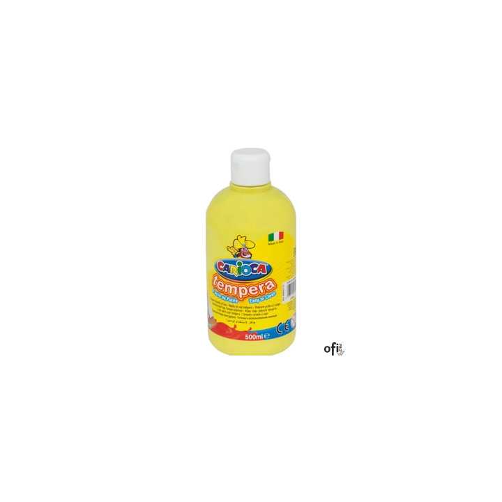 Farba tempera 500 ml, żółta cytrynowa CARIOCA 170-2367