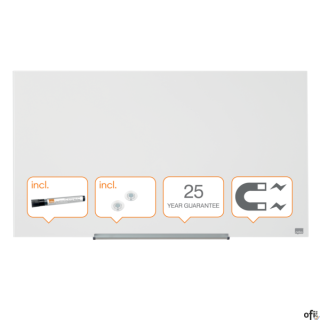 Szklana tablica Nobo Impression Pro 1000x560mm, lśniąca biel