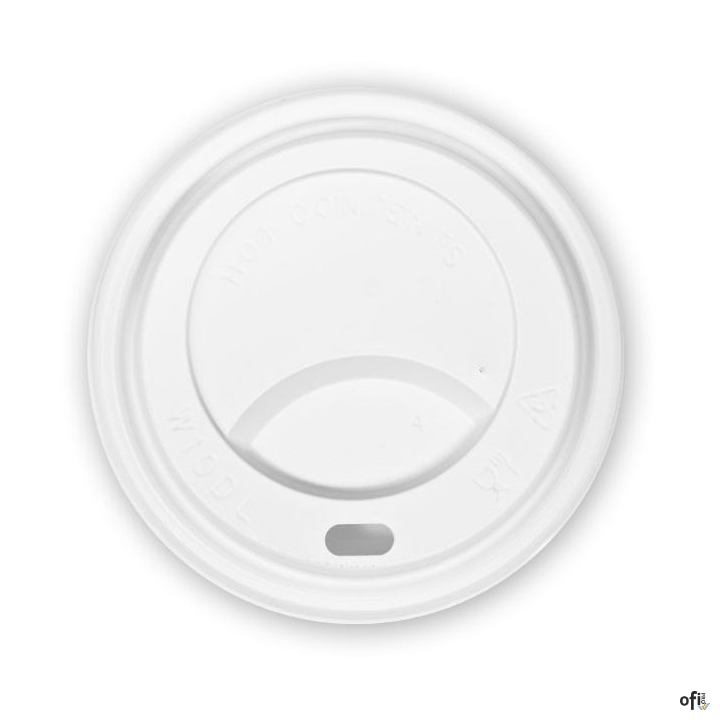 Dekiel biały do kubka 90mm PS (100 szt.)do kubków 300-500 ml  30190