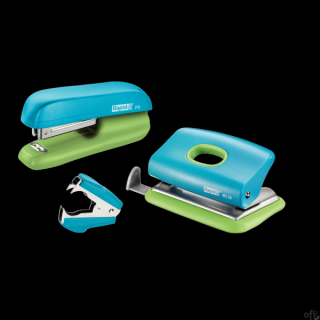 Zszywacz F5 i Dziurkacz FC10 RAPID No10 10kartek niebieski/zielony5000370