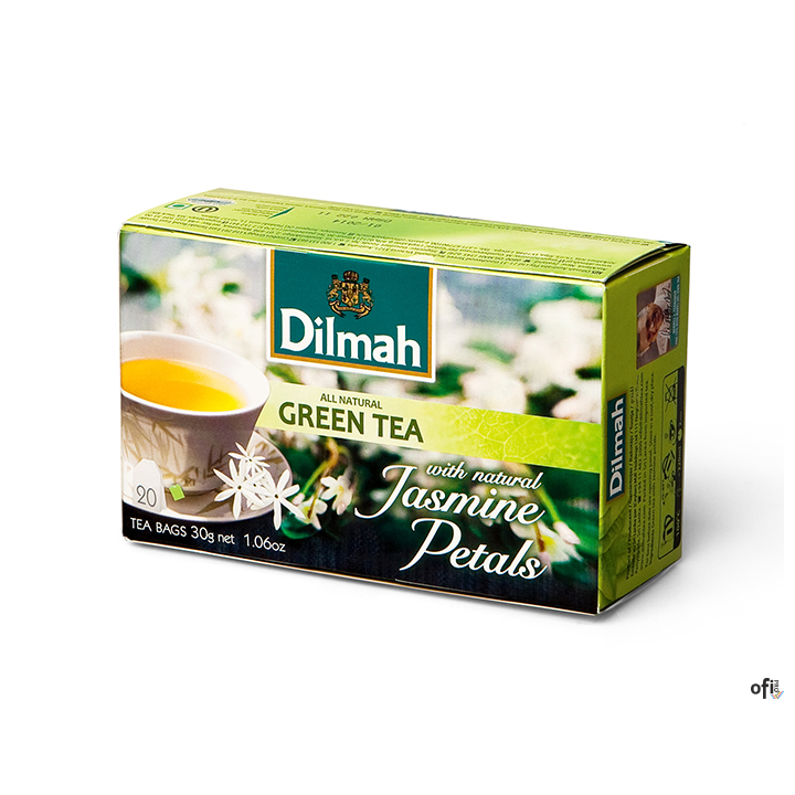 Herbata DILMAH GREEN JAŚMIN 20t*1,5g zielona