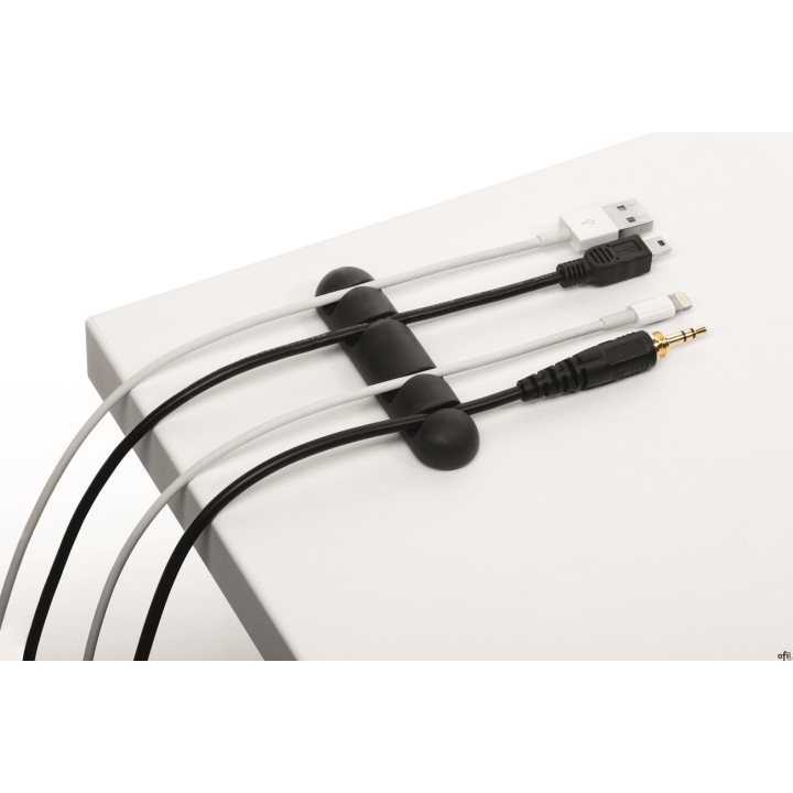 Klips samoprzylepny na 4 kable(2)grafit 504037 CAVOLINE CLIP    DURABLE