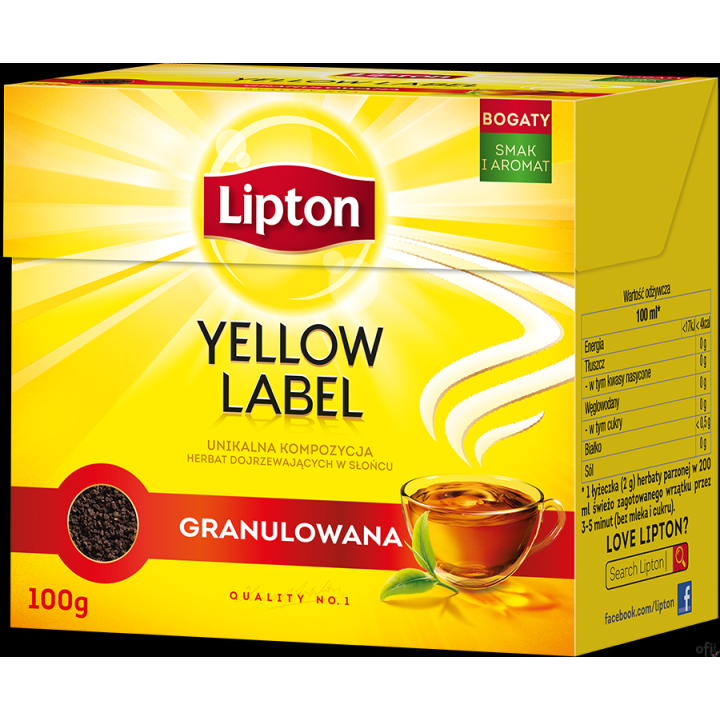 Herbata LIPTON YELLOW LABEL GRANULOWANA 100g