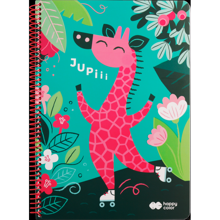 Kołonotatnik AFRYKANKI 4, A4, 80k, kratka, 80g/m2, Happy Color HA 4742 2030-AF4