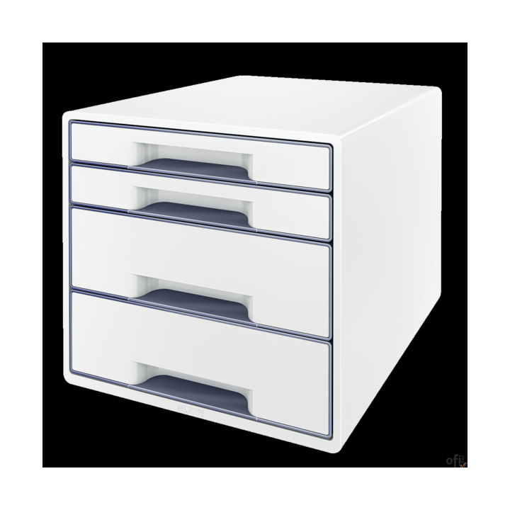 Pojemnik z 4 szufladami LEITZ WOW biało-szary 52132001