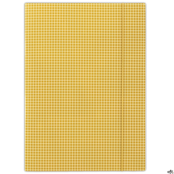 Teczka z gumką w kratkę pomarańczowa DONAU FEP12 kratka