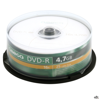 Płyta OMEGA DVD-R 4,7GB 16X SLIM CAKE (10) OMD16S-