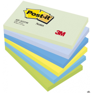 Bloczek samoprzylepny POST-IT_ (655-MTDR), 127x76mm, 6x100 kart., paleta marzycielska