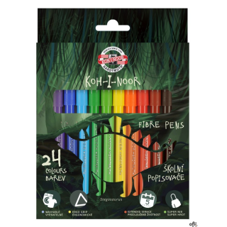 Flamastry 771002/DB21 24 kol w kartoniku  DINO KOH I NOOR