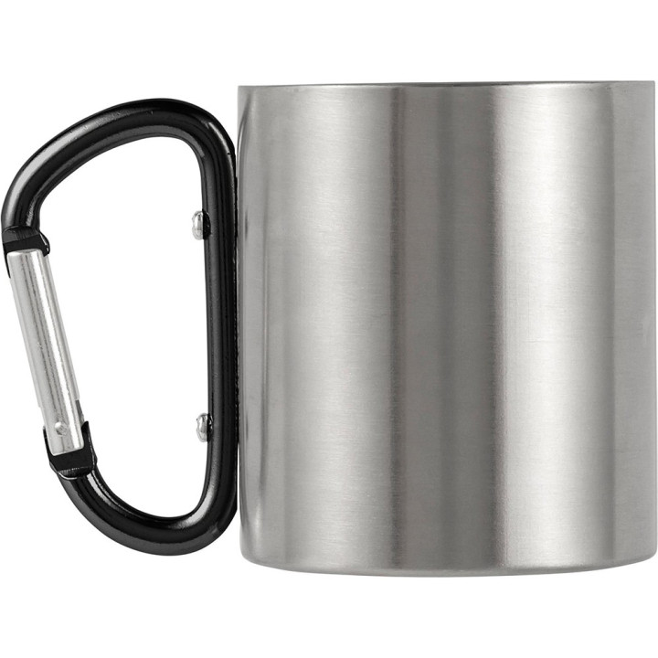 Metalowy kubek 185 ml z karabińczykiem