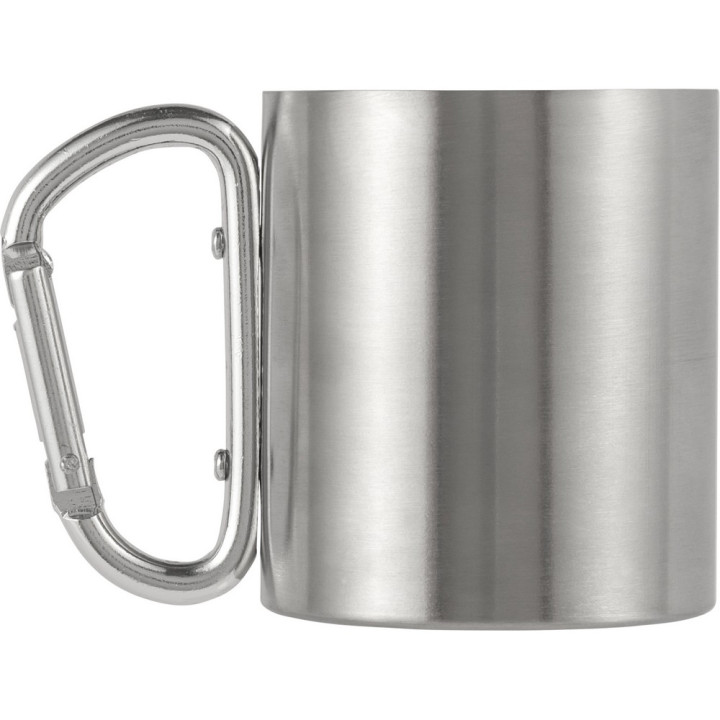 Metalowy kubek 185 ml z karabińczykiem