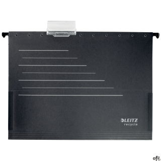 Teczki zawieszane z boczkam Alpha Recycle, czarna, 19220095 LEITZ