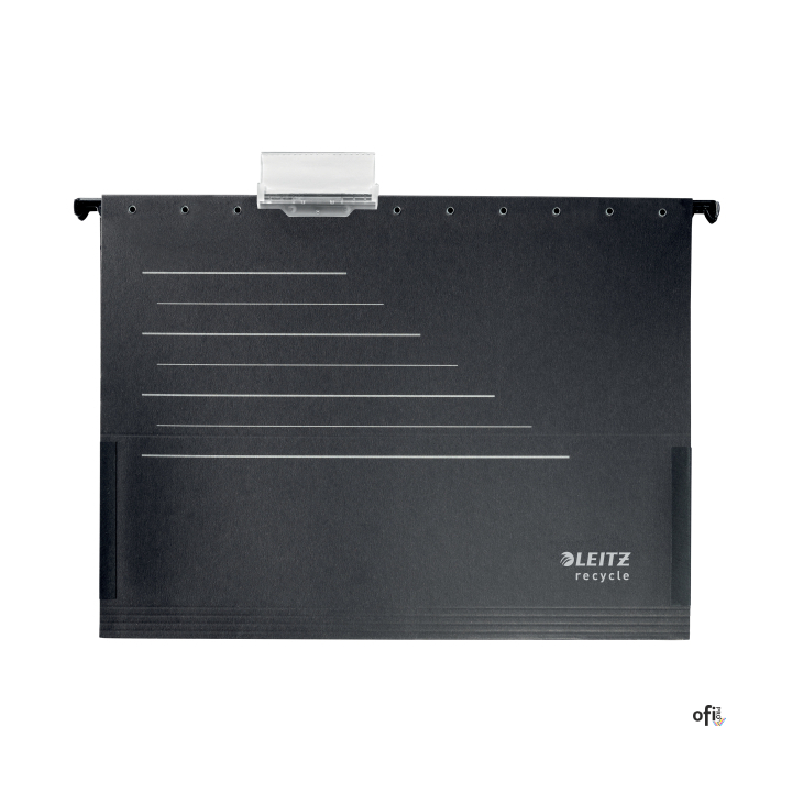 Teczki zawieszane z boczkam Alpha Recycle, czarna, 19220095 LEITZ