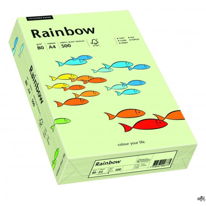 Papier xero kolorowy RAINBOW bladozielony R72 88042585