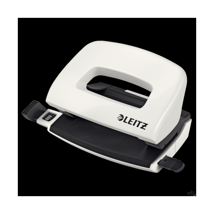Dziurkacz mini LEITZ WOW metalowy perłowy biały 50601001