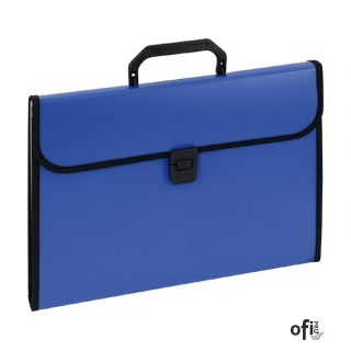 Aktówka harmonijkowa 9112A niebieska EAGLE 120-1221