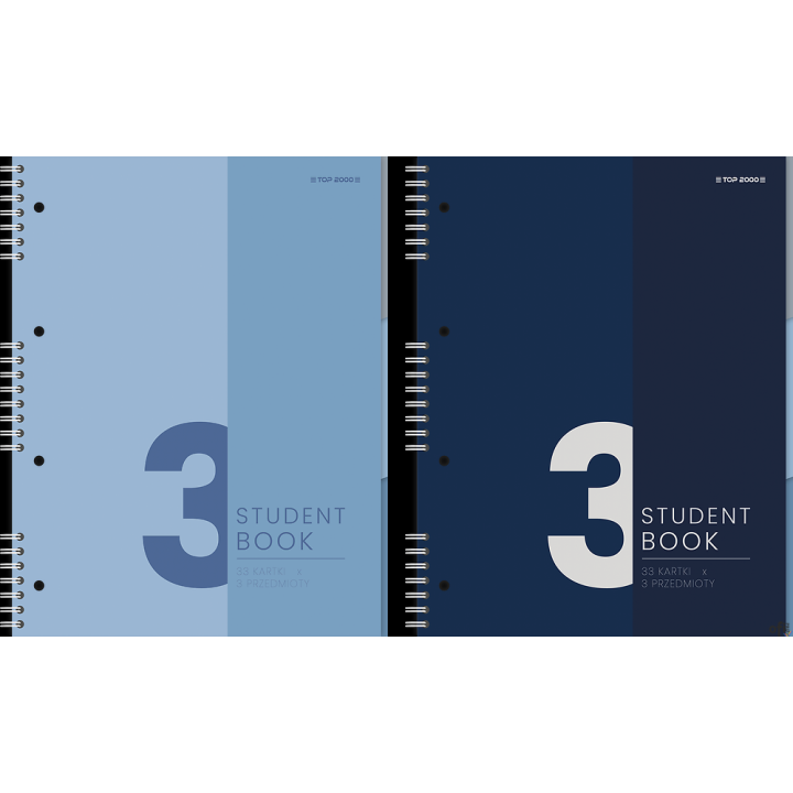 Kołozeszyt Top Studentbook 2SPI B5 100 kartek 70 g kratka 3 przekładki 40017952