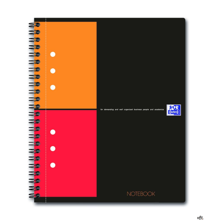 Kołonotatnik A5 80 kartek, kratka / tagi, INTERNATIONAL, OXFORD, 100101849