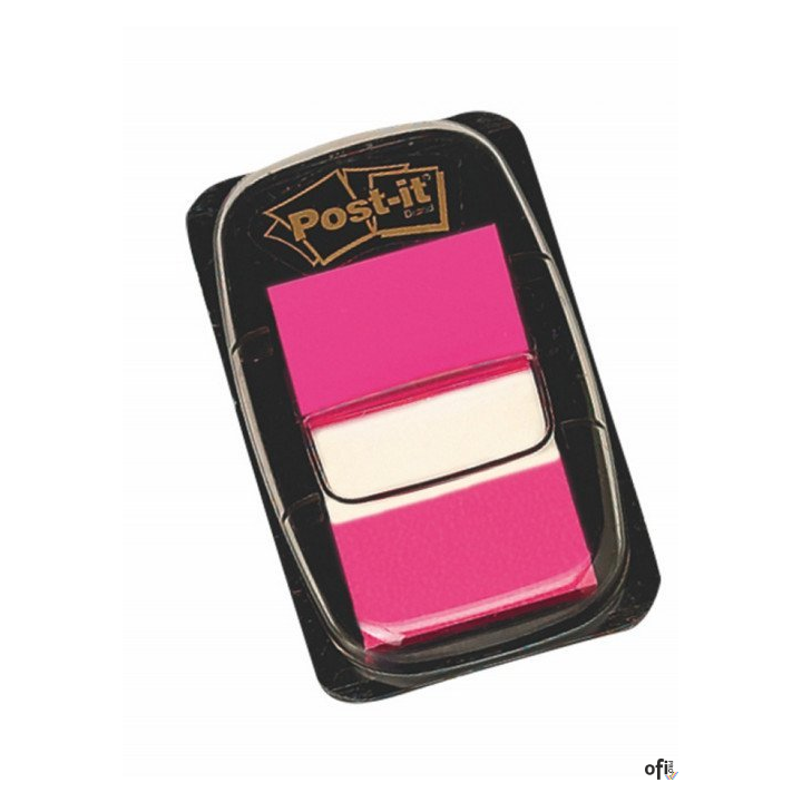 Zakładki indeksujące POST-IT 25x43,2mm neon różowe 680-21 50sztuk, 3M-70071392743