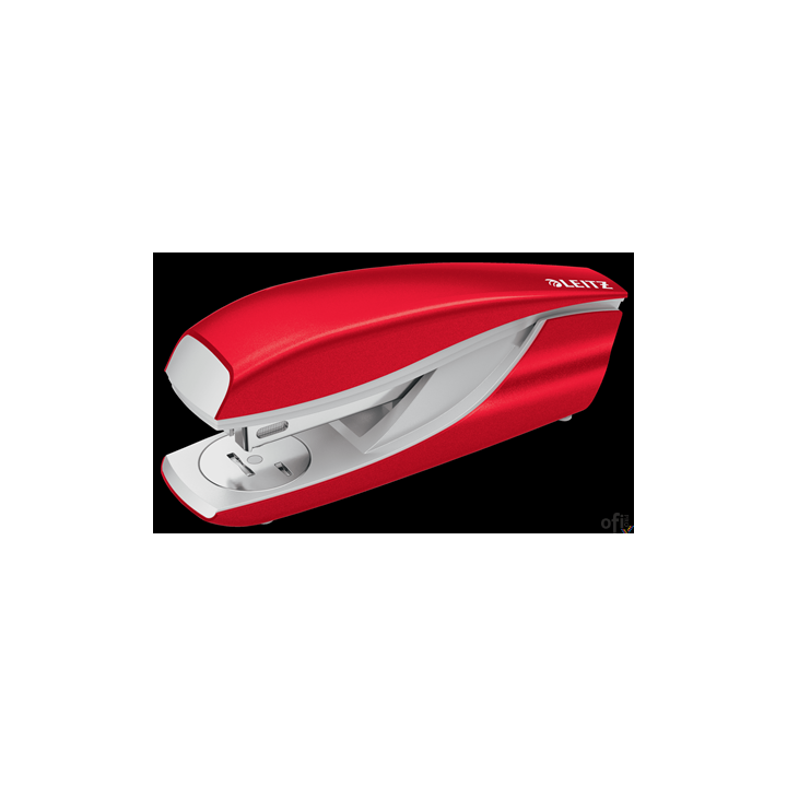 Zszywacz średni metalowy Leitz WOW, czerwony, 10 lat gwarancji, 30 kartek 55021026