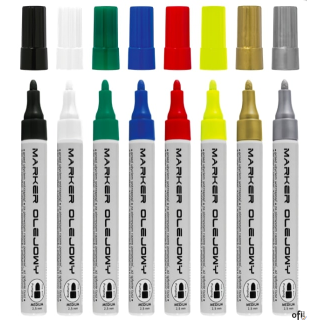 Marker olejowy ECONOMY, fibrowa końcówka 2,5 mm,  niebieski TO-420 Toma