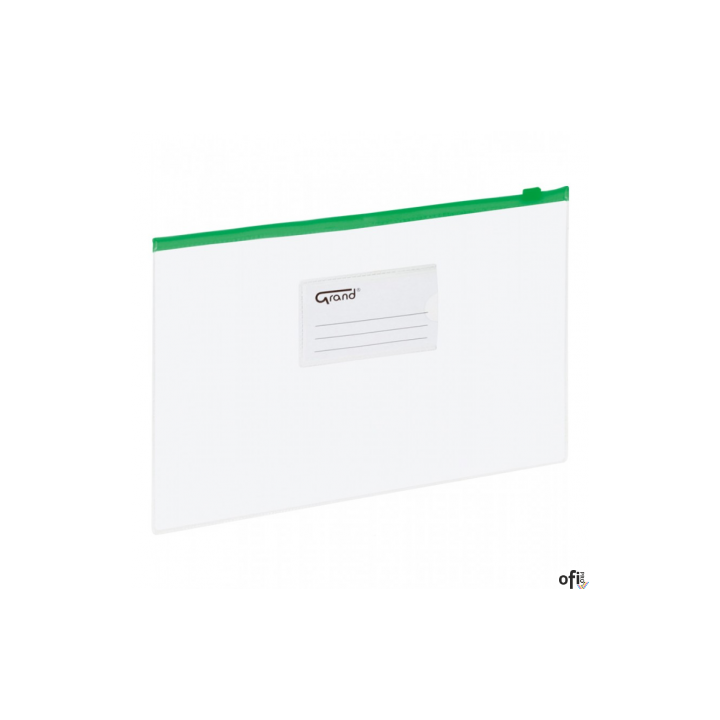 Teczka kopertowa zamek EC007B, zielona, A5 EAGLE 120-1473 suwak