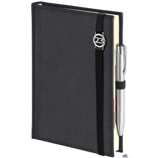 Kalendarz Cross z gumką i ażurową datówką B5 Tygodniowy 204 B5TRK czarny WOKÓŁ NAS