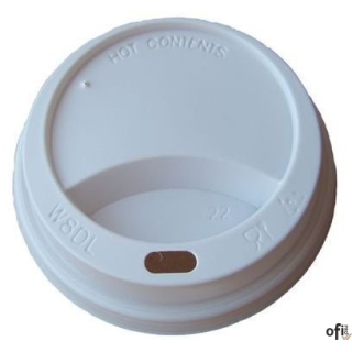 Pokrywka 80mm PS biała op.100szt. LOCK  do kubków 250ml TnP 30285