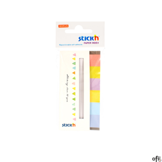 Zakładki papierowe 45x15mm 6 kolorów CANDY 180 kartek STICKN 21599