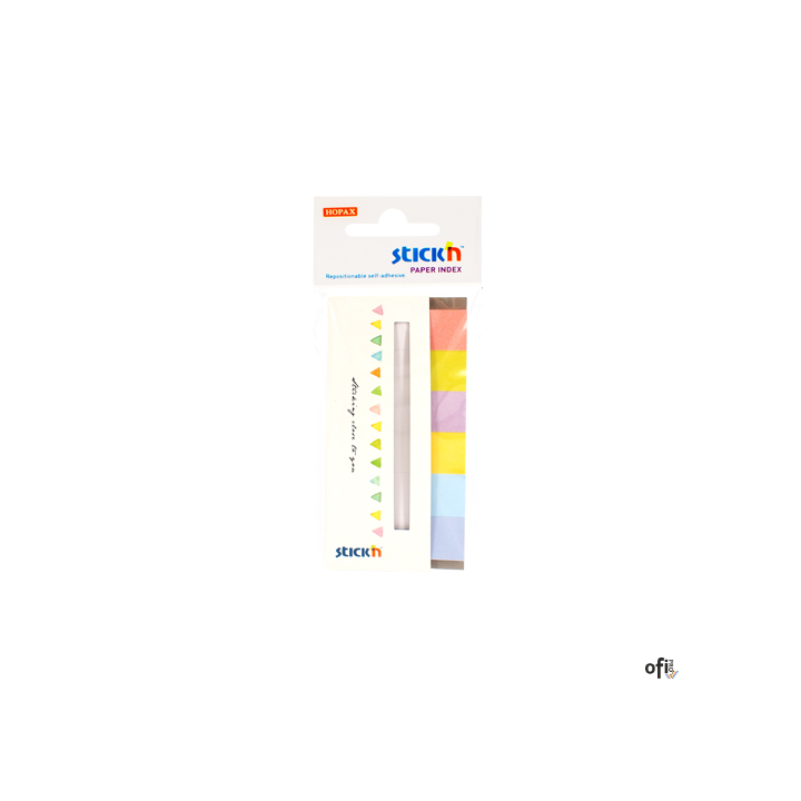 Zakładki papierowe 45x15mm 6 kolorów CANDY 180 kartek STICKN 21599