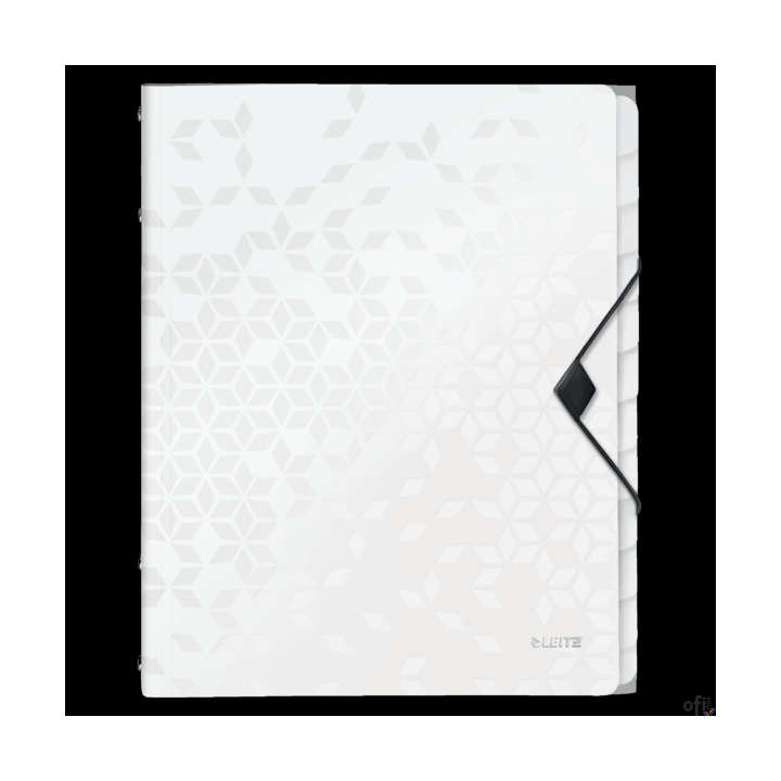 Teczka segregująca 12 przekładek PP Leitz WOW, biała 46340001