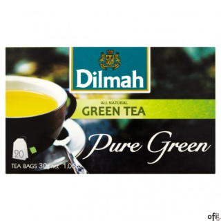 Herbata DILMAH PURE GREEN TEA ekspresowa (20 torebek) 1,5g zielona